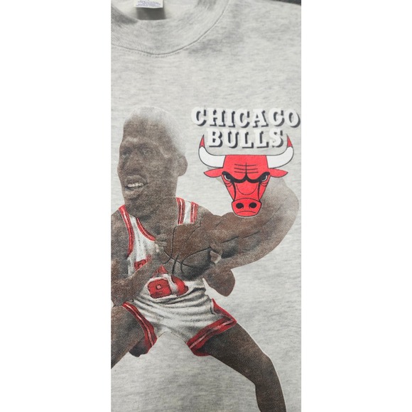 Vintage 90's Dennis Rodman Caricature Crewneck Sz XL Chicago Bulls. - Picture 3 of 5